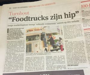 Foodtruckbestellen vermeld in Gazet van Antwerpen