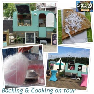 Food truck backing & cooking on tour